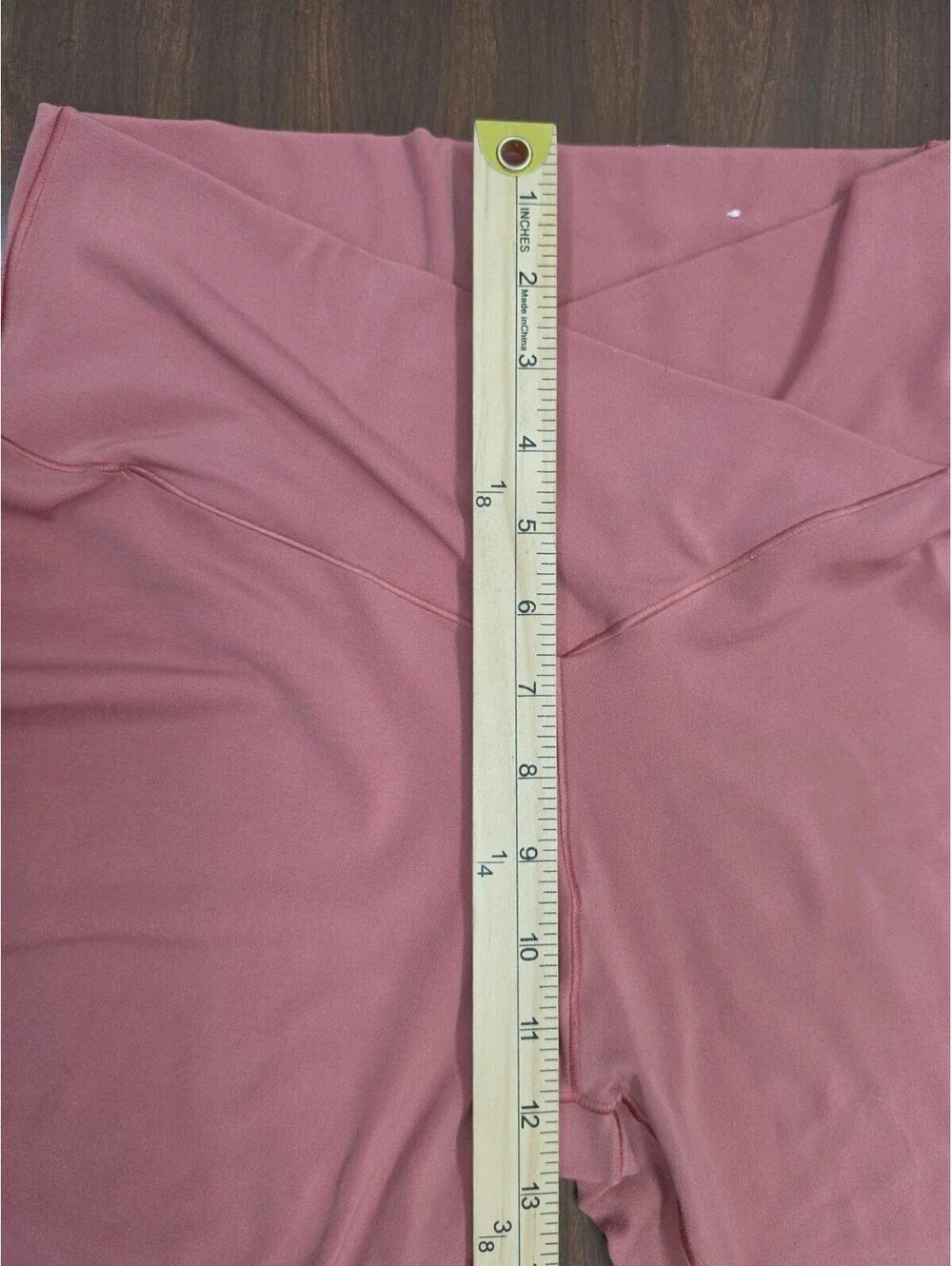 Offline Aerie Crossover Biker Shorts Large Pink Mauve High Waisted Activewear